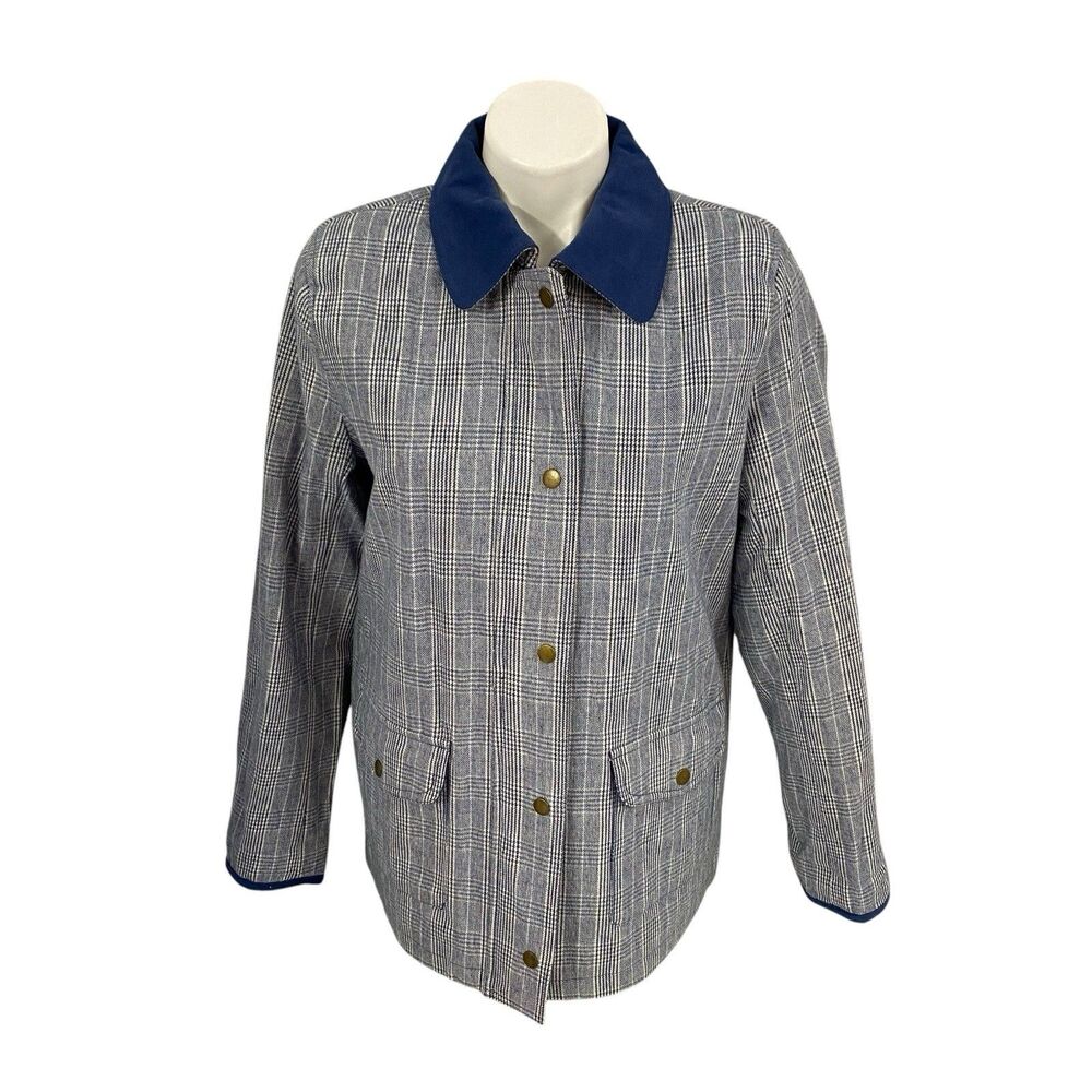 Denim & Co Blazer Womens XS Blue Jacket US Medium Career Work Office Chore Coat - Picture 7 of 16